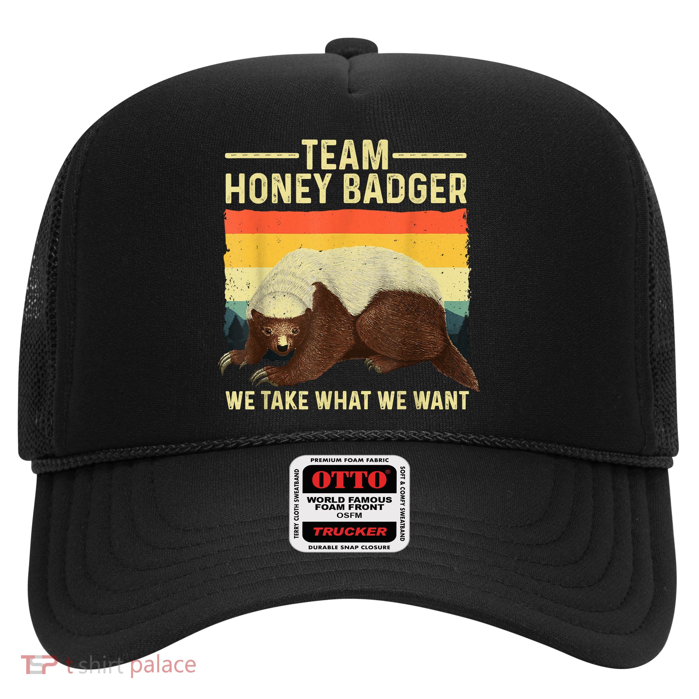 Cute Honey Badger Art For Men Women Ratel Honey Badger Lover Trucker Hat