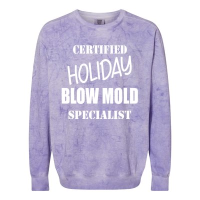 Certified Holiday Blow Mold Specialist Gift Colorblast Crewneck Sweatshirt