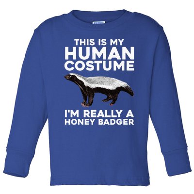 Cute Honey Badger Design Honey Badger Lover Toddler Long Sleeve Shirt