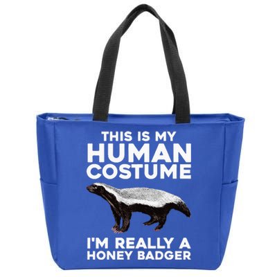 Cute Honey Badger Design Honey Badger Lover Zip Tote Bag