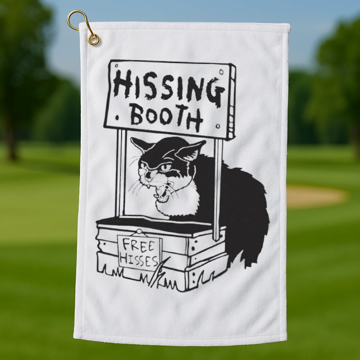 Cat Hissing Booth Free Hisses Golf Towel