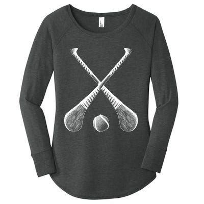 Crossed Hurling Bats Women's Perfect Tri Tunic Long Sleeve Shirt