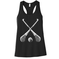 Crossed Hurling Bats Women's Racerback Tank