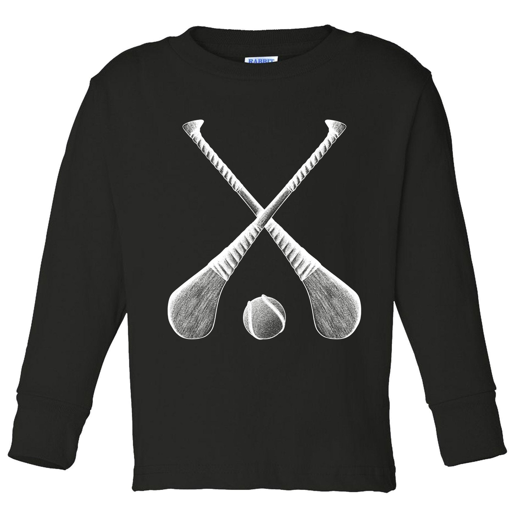 Crossed Hurling Bats Toddler Long Sleeve Shirt