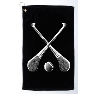 Crossed Hurling Bats Platinum Collection Golf Towel