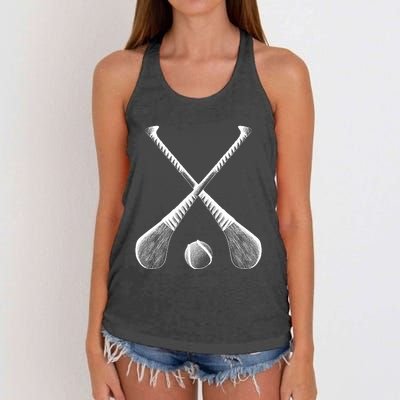 Crossed Hurling Bats Women's Knotted Racerback Tank