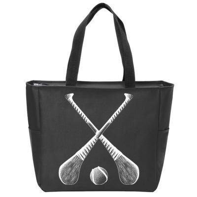 Crossed Hurling Bats Zip Tote Bag