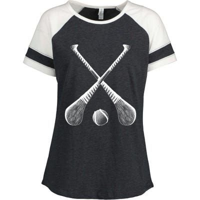 Crossed Hurling Bats Enza Ladies Jersey Colorblock Tee