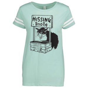 Cat Hissing Booth Free Hisses Enza Ladies Jersey Football T-Shirt