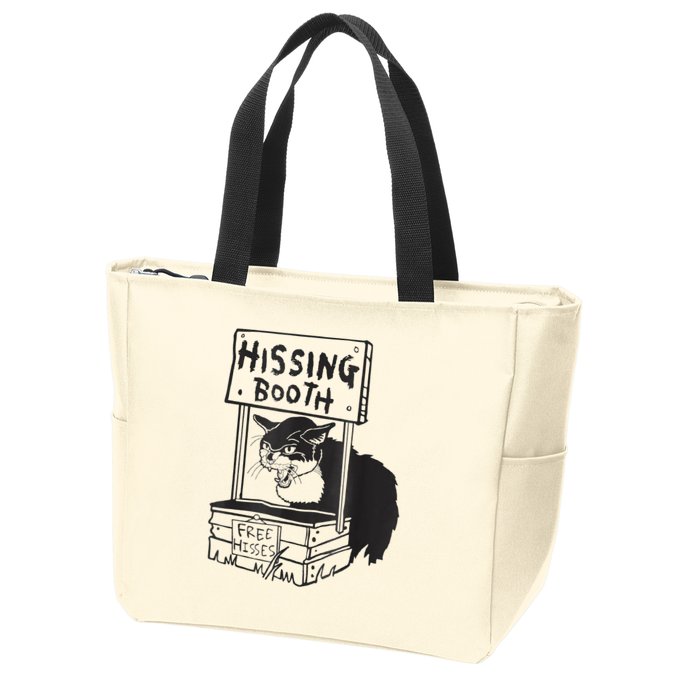 Cat Hissing Booth Free Hisses Zip Tote Bag