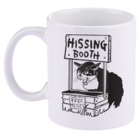 Cat Hissing Booth Free Hisses 11oz C Handle Ceramic Mug