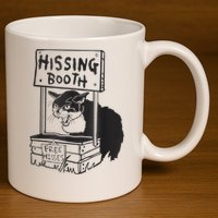 Cat Hissing Booth Free Hisses 11oz C Handle Ceramic Mug