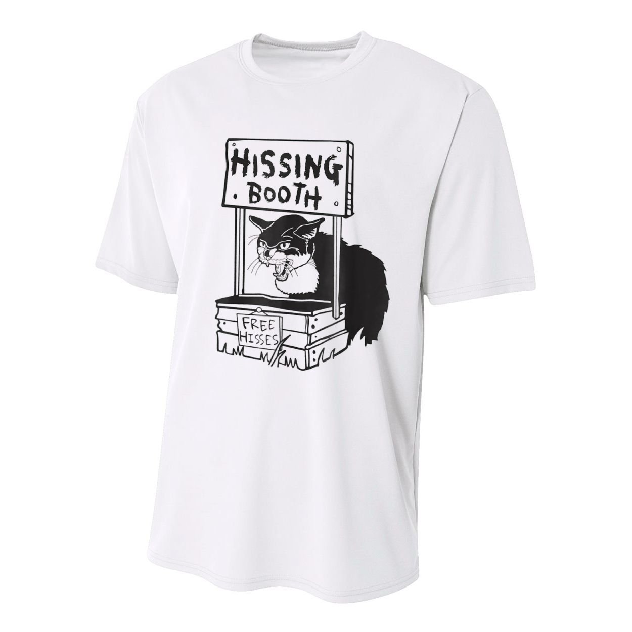 Cat Hissing Booth Free Hisses Youth Performance Sprint T-Shirt