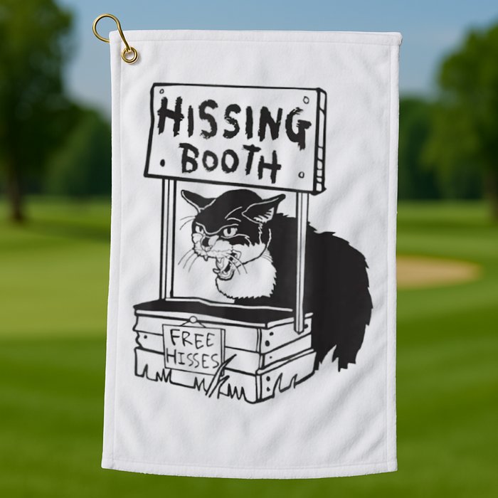 Cat Hissing Booth Free Hisses Golf Towel