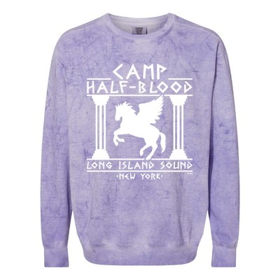 Camp Half Blood Long Island Colorblast Crewneck Sweatshirt