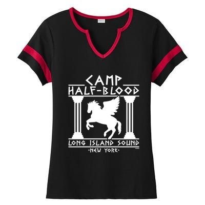 Camp Half Blood Long Island Ladies Halftime Notch Neck Tee