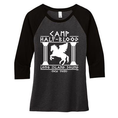 Camp Half Blood Long Island Women's Tri-Blend 3/4-Sleeve Raglan Shirt