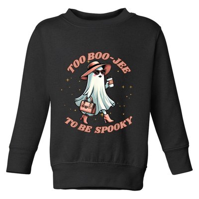Cute Halloween Boo Jee Ghost Girl Women Boujee Spooky Toddler Sweatshirt