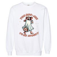 Cute Halloween Boo Jee Ghost Girl Women Boujee Spooky Garment-Dyed Sweatshirt