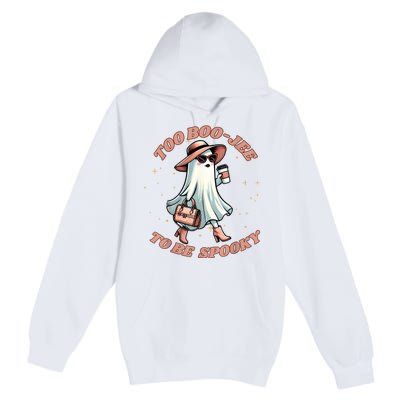 Cute Halloween Boo Jee Ghost Girl Women Boujee Spooky Premium Pullover Hoodie