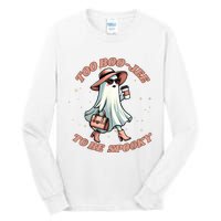 Cute Halloween Boo Jee Ghost Girl Women Boujee Spooky Tall Long Sleeve T-Shirt