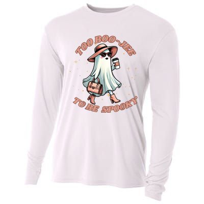 Cute Halloween Boo Jee Ghost Girl Women Boujee Spooky Cooling Performance Long Sleeve Crew