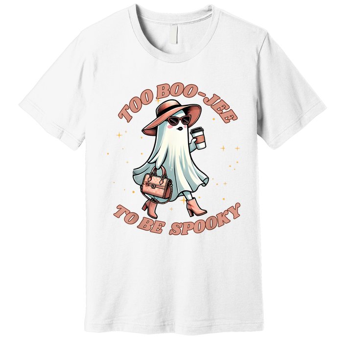 Cute Halloween Boo Jee Ghost Girl Women Boujee Spooky Premium T-Shirt