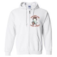 Cute Halloween Boo Jee Ghost Girl Women Boujee Spooky Full Zip Hoodie