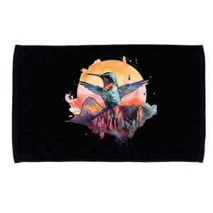 Colorful Hummingbird Bird Watching Earth Day Nature Lovers Microfiber Hand Towel