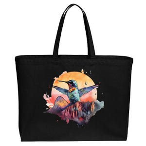 Colorful Hummingbird Bird Watching Earth Day Nature Lovers Cotton Canvas Jumbo Tote