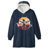 Colorful Hummingbird Bird Watching Earth Day Nature Lovers Hooded Wearable Blanket