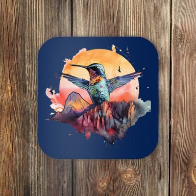 Colorful Hummingbird Bird Watching Earth Day Nature Lovers Coaster