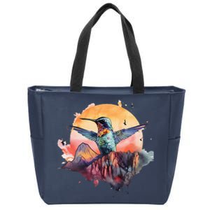 Colorful Hummingbird Bird Watching Earth Day Nature Lovers Zip Tote Bag