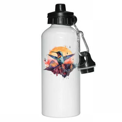 Colorful Hummingbird Bird Watching Earth Day Nature Lovers Aluminum Water Bottle