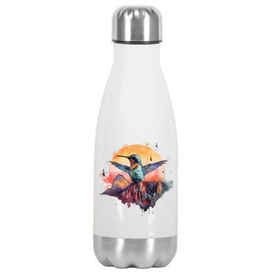 Colorful Hummingbird Bird Watching Earth Day Nature Lovers Stainless Steel Insulated Water Bottle