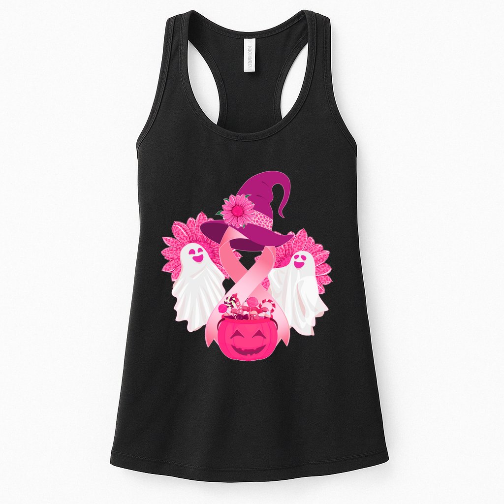 Cute Halloween Breast Cancer Awareness Womens Tank Top