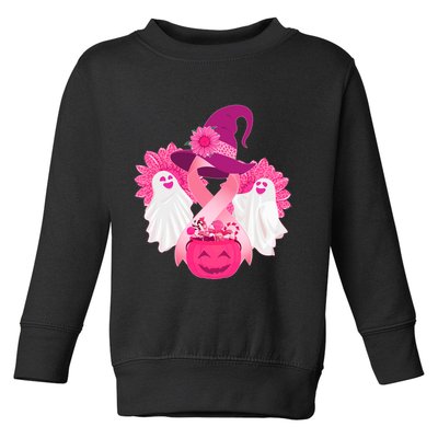 Cute Halloween Breast Cancer Awareness Toddler Sweatshirt