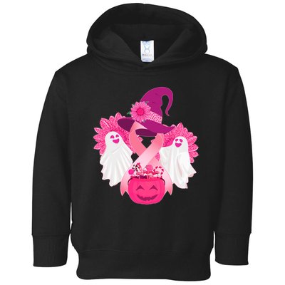 Cute Halloween Breast Cancer Awareness Toddler Hoodie