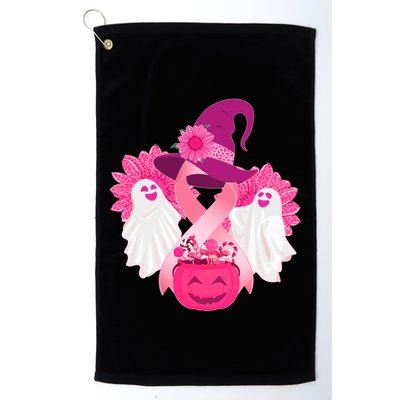 Cute Halloween Breast Cancer Awareness Golf Towel