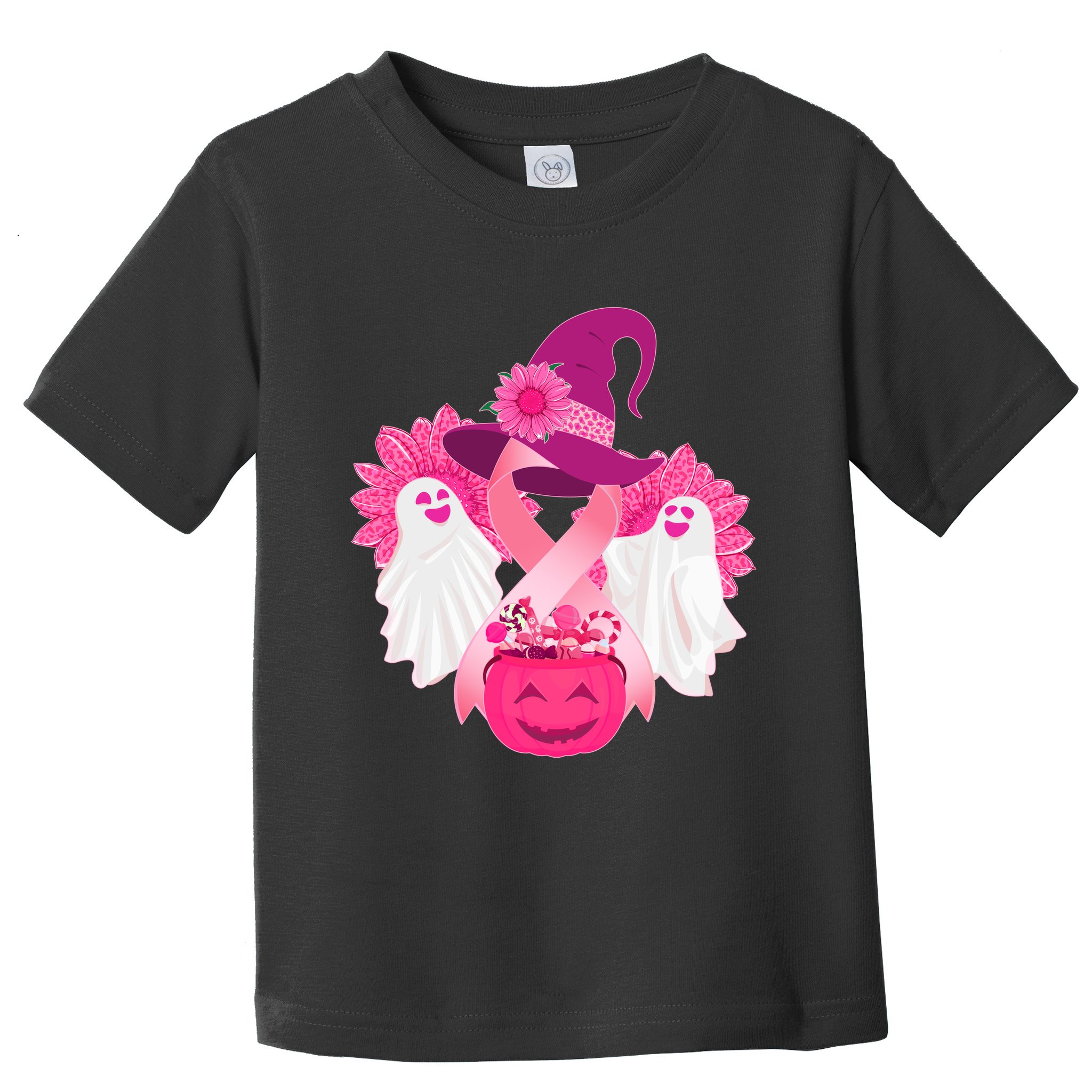 Cute Halloween Breast Cancer Awareness Toddler T-Shirt