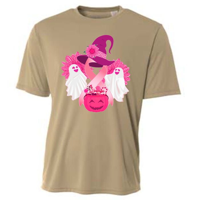 Cute Halloween Breast Cancer Awareness Cooling Performance Crew T-Shirt