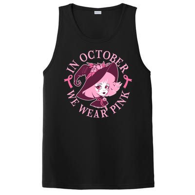 Cute Halloween Breast Cancer Awareness In October We Wear Pink Witch PosiCharge Competitor Tank