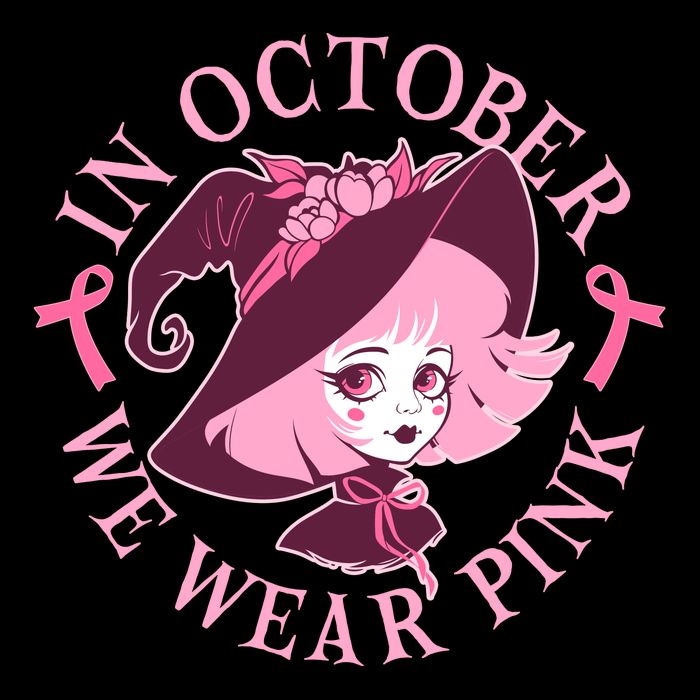 Cute Halloween Breast Cancer Awareness In October We Wear Pink Witch Toddler T-Shirt