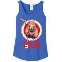 Canadian Hockey Beaver Canada Day Bring Your Eh! Game Funny Gift Ladies Essential Tank