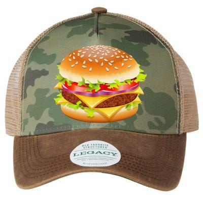 Cheeseburger Hamburger Burger Funny Food Halloween Costume Legacy Tie Dye Trucker Hat