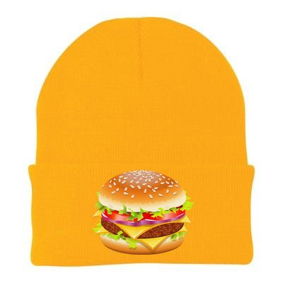 Cheeseburger Hamburger Burger Funny Food Halloween Costume Knit Cap Winter Beanie