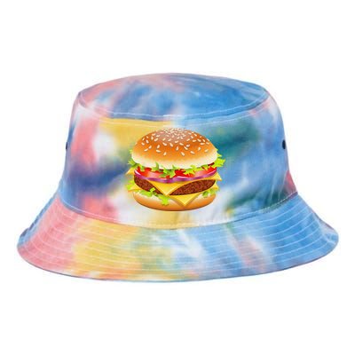 Cheeseburger Hamburger Burger Funny Food Halloween Costume Tie Dye Newport Bucket Hat