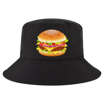 Cheeseburger Hamburger Burger Funny Food Halloween Costume Cool Comfort Performance Bucket Hat