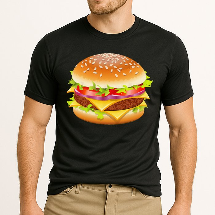 Cheeseburger Hamburger Burger Funny Food Halloween Costume Cooling Performance Crew T-Shirt