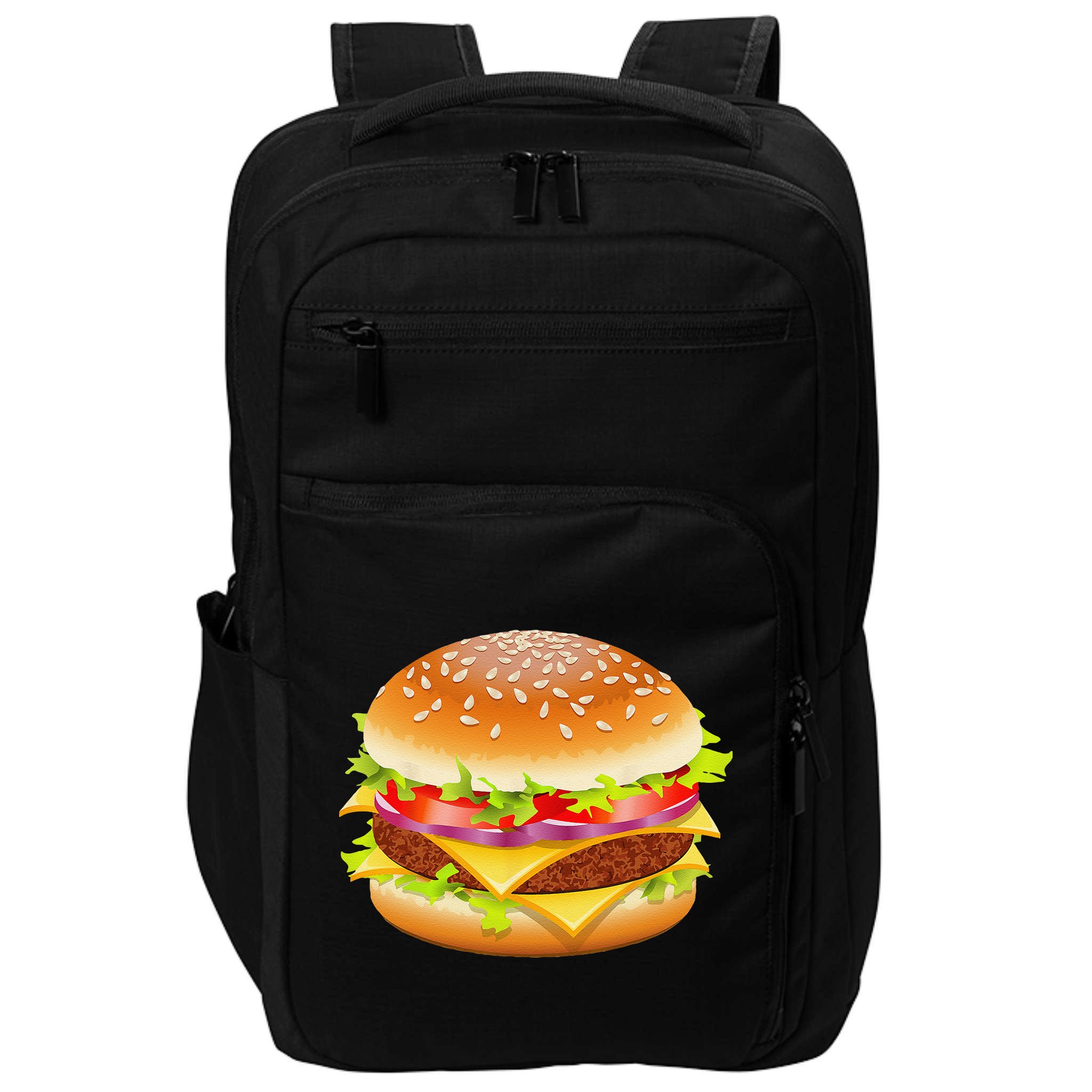 Cheeseburger Hamburger Burger Funny Food Halloween Costume Impact Tech Backpack